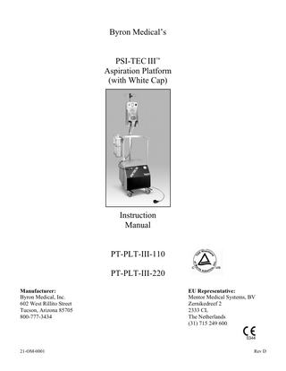 PSI-TEC III Instruction Manual Rev D