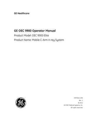 OEC 9900 Operator Manual Rev 1 June 2012