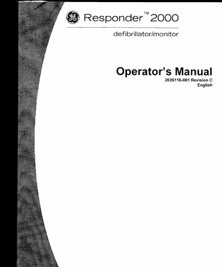 Responder 2000 Defib Monitor Operators Manual Rev C