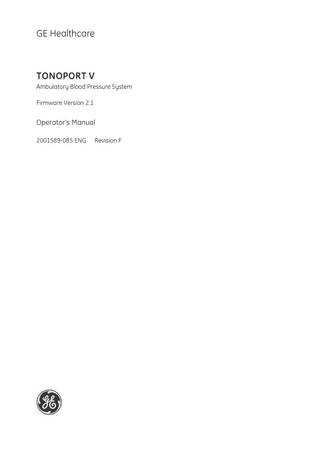 TONOPORT V Operators Manual Firmware Ver 2.1 Rev F July 2016