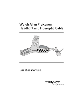 ProXenon Healight and Fiberoptic Cable Directions for Use Rev D