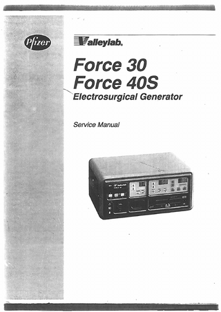 Force 30 and Force 40S Service Manual
