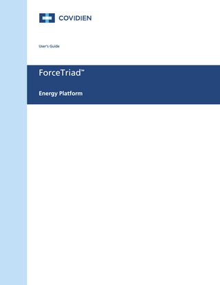 User’s Guide  ForceTriad  TM  Energy Platform  