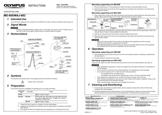 MD-808 and MAJ-683 Support Arm Instructions Aug 2006