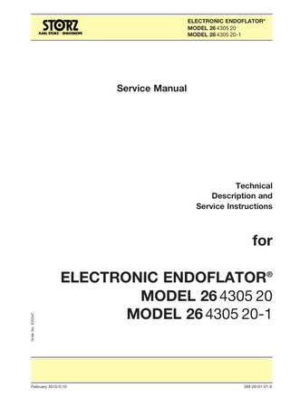 ENDOFLATOR Service Manual Ver 1.9 Feb 2010