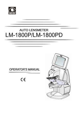 LM-1800P and LM-1800PD Operators Manual Nov 2011