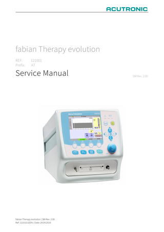 fabian Therapy evolution Service Manual Rev 2.00 April 2019