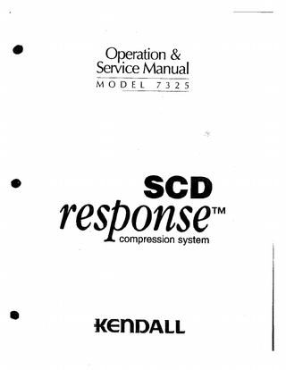 SCD Response Model 7325 Operation and Service Manual