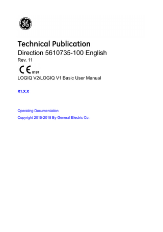 LOGIQ V1 and V2 Basic User Manual Rev 11 Ver R1.X.X