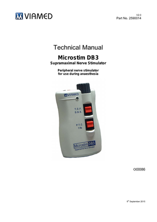 Microstim DB3 Nerve Stimulator Technical Manual V2.0 Sept 2015