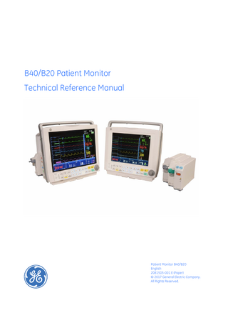 B40 and B20 Technical Reference Manual Rev E July 2017