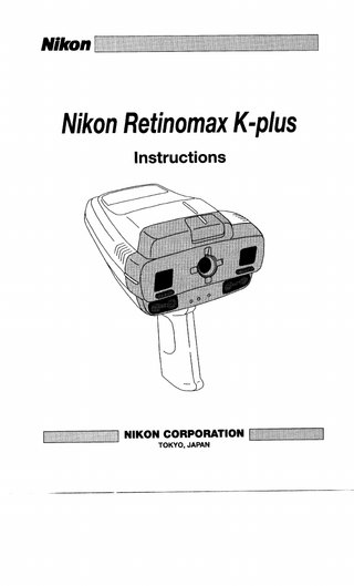 Retinomax K- plus Instructions