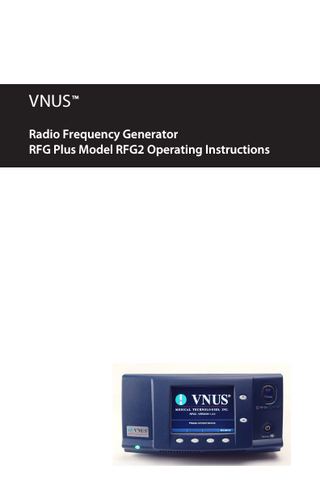 RFG Plus Model RFG2 Operating Instructions Rev B