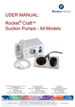 Rocket Craft Pump User Manual Rev 07 Jan 2009