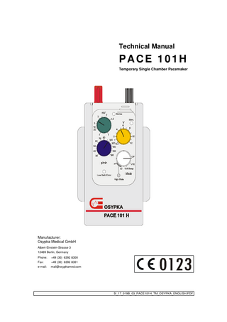 PACE 101H Technical Manual