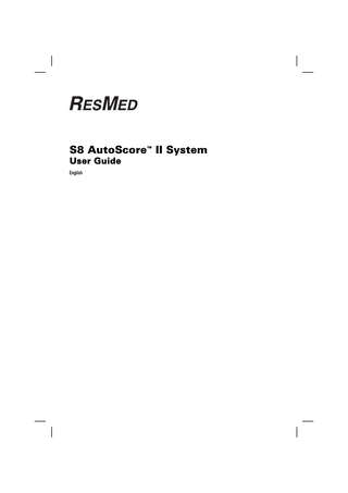 S8 AutoScore II User Guide July 2008