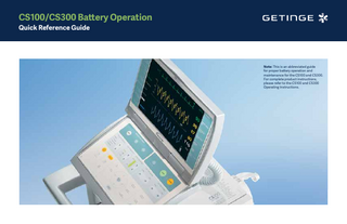 CS100-CS300 Battery Operation Quick Reference Guide Rev A May 2019