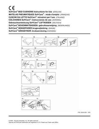 Sof•Care® BED CUSHIONS Instructions for Use