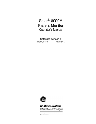 Solar 8000M Operators Manual Version 4 Rev C
