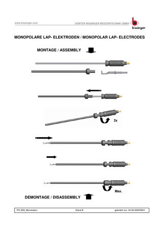 bissinger Monopolar LAP-ELECTRODES Assembly Pictogram