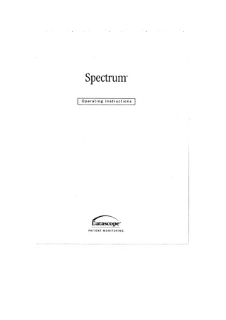 Spectrum Operating Instructions Rev A Jan 2005
