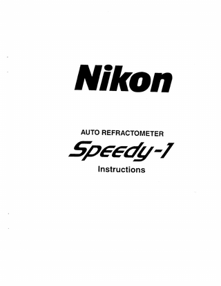 Speedy-1 Instructions