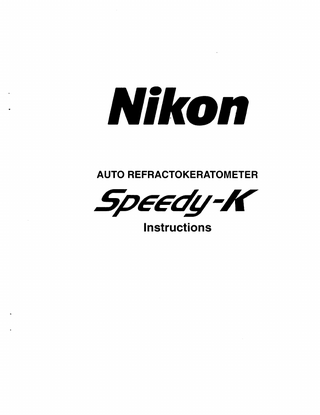 Speedy-K Instructions