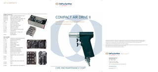 COMPACT AIR DRIVE II Maintenance and Cleaning Chart