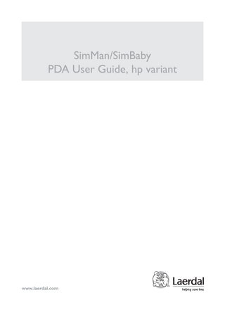 SimMan SimBaby PDA User Guide, hp variant User Guide