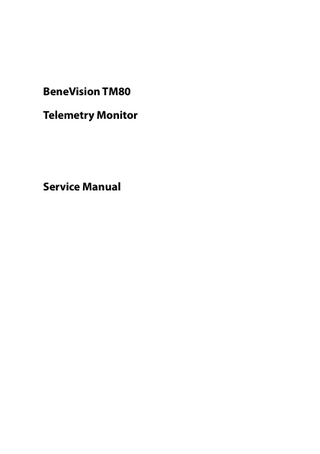 BeneVision TM80 Service Manual Rev 7.0 April 2019