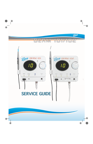 Bovie DERM 101 and 102 Service Guide Rev 0