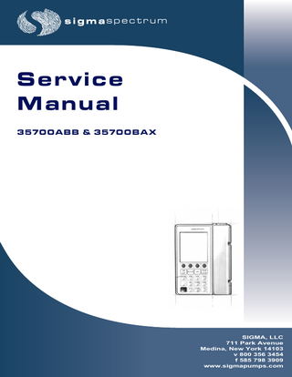 Sigma Spectrum 35700BAX & 35700ABB Service Manual Rev AA