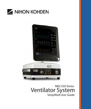 NKV-550 Series  Ventilator System Simplified User Guide  