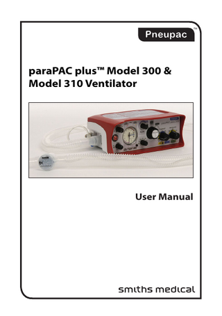 Pneupac paraPAC plus Model 300 and 310 User Manual Oct 2019