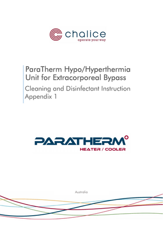 ParaTherm Heater Cooler Cleaning and Disinfectant Instruction Appendix 1