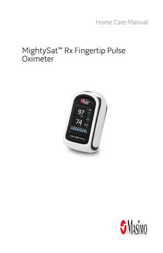 MightySat Rx Fingertip Pluse Oximeter Home Care Manual Jan 2019