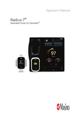 Operator's Manual  Radius-7®  Wearable Pulse CO-Oximeter®  