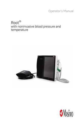 Operator's Manual  Root®  with noninvasive blood pressure and temperature  