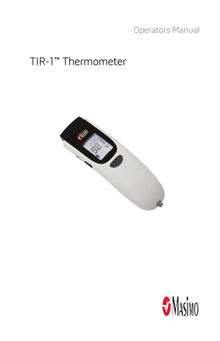 Operators Manual  TIR-1™ Thermometer  