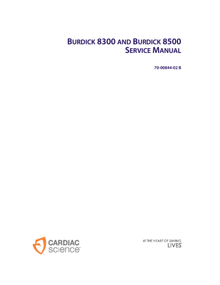 Burdick 8300 and 8500 ECG Service Manual Rev B