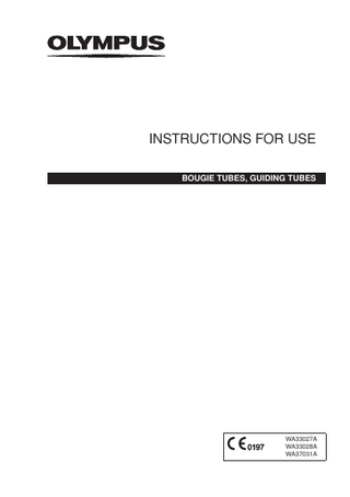 Bougie and Guiding Tubes Instruction for Use