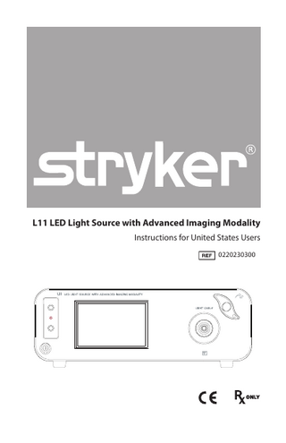 L11 LED Light Source REF 0220230300 Instructions for United States Users Rev F Dec 2019