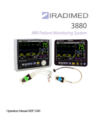 IRADIMED 3880 MRI Patient Monitoring System Operation Manual Ref 1200 Rel J Dec 2019