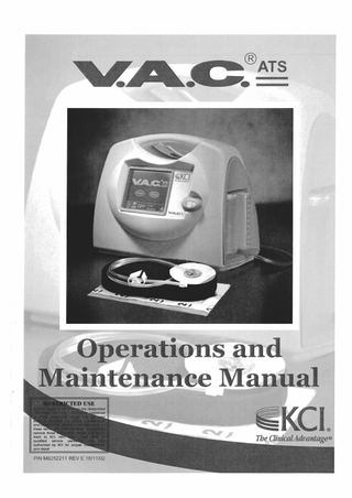 V.A.C. ATS Operations and Maintenance Manual Rev E