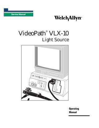 VideoPath VLX-10 Light Source Operating Manual Rev D