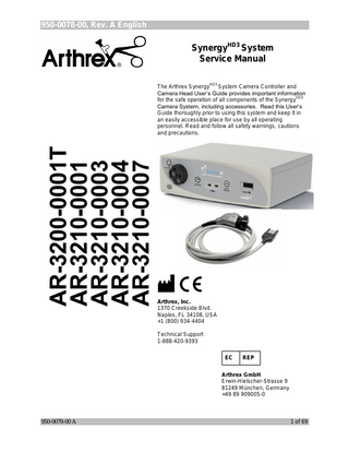 AR-3200-00xx SynergyUHD4 System Service Manual Rev A