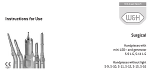Surgical Handpiece Instructions for Use