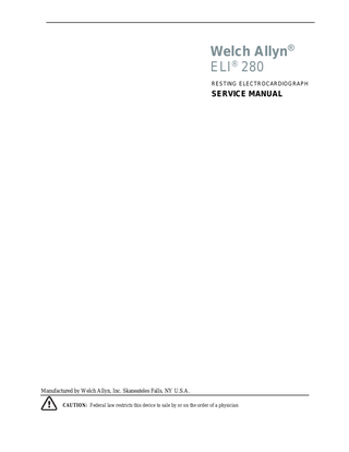 ELI 280 Service Manual Rev G Jan 2020
