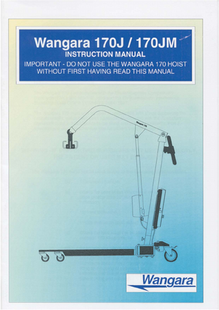 Wangara 170J and 170JM Hoist Instruction Manual