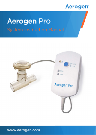 Aerogen Pro System Instruction Manual Rev M 2015